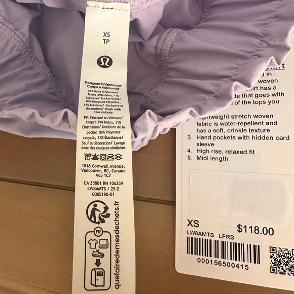 Lululemon Lavender Midi Skirt $118 MSRP - Picture 12 of 13